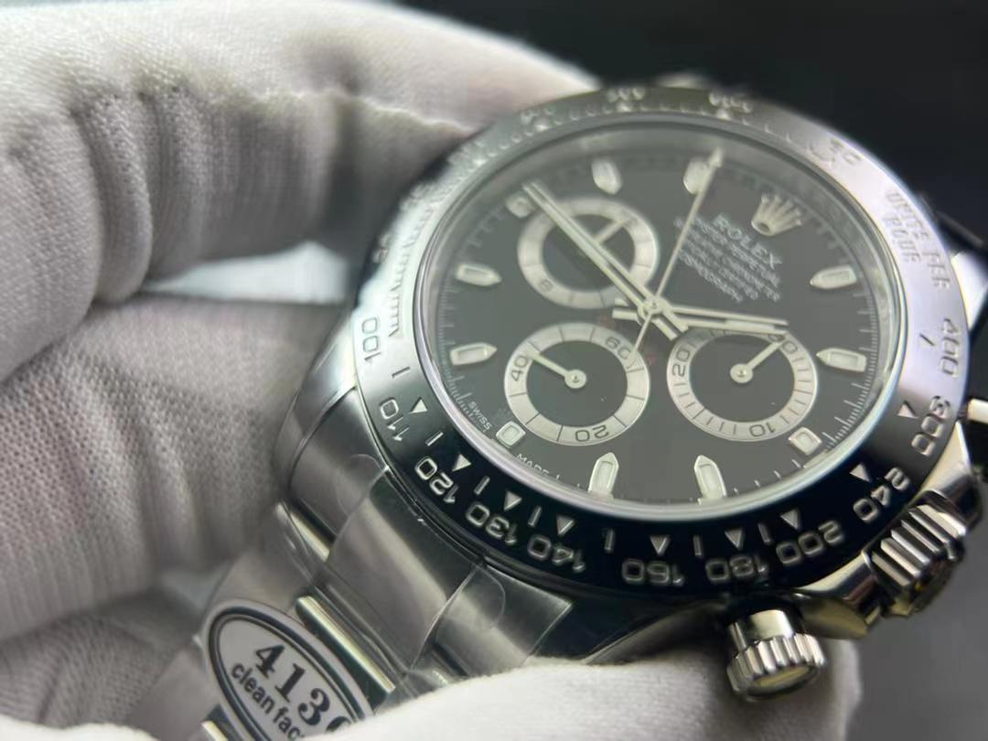 Daytona 116500 Clean Factory 1:1 Best Edition 904L SS Case and Bracelet Black Dial SA4130 V3 version - Image 3