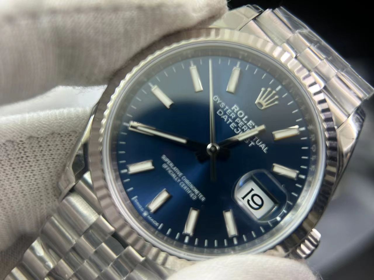 DateJust 36 126234 904L SS VSF 1:1 Best Edition Fluted Bezel Blue Dial on Jubilee Bracelet VS3235 - Image 3
