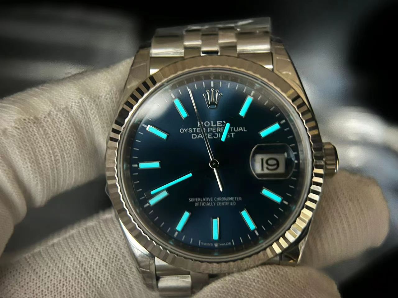 DateJust 36 126234 904L SS VSF 1:1 Best Edition Fluted Bezel Blue Dial on Jubilee Bracelet VS3235 - Image 5