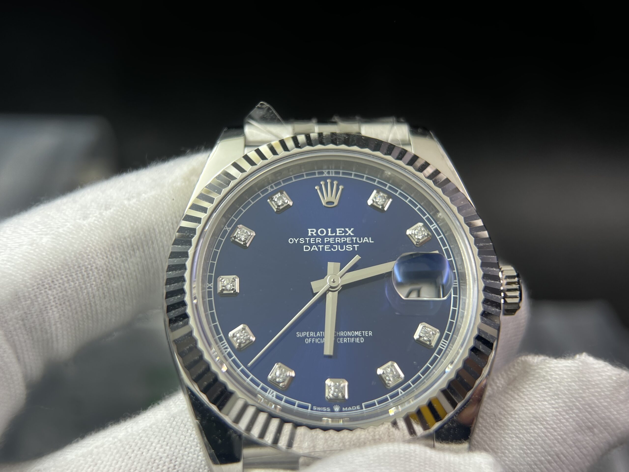 DateJust 41 126334 Clean 1:1 Best Edition 904L Steel Blue Diamond Dial on Jubilee Bracelet VR3235 - Image 3