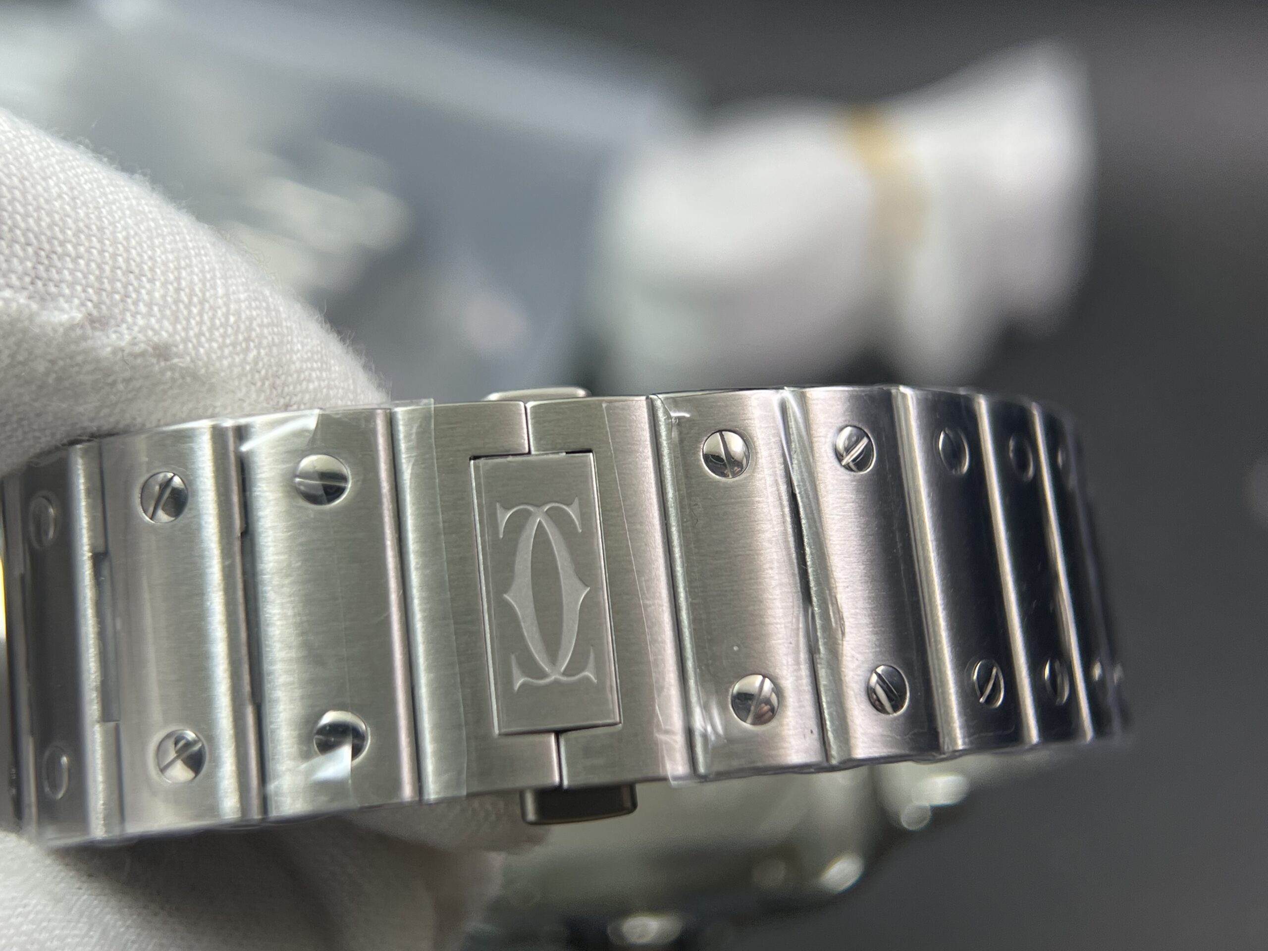 Santos de Cartier XL 40mm SS BVF 1:1 Best Edition Green Dial on SS Bracelet MIYOTA 9015 - Image 11