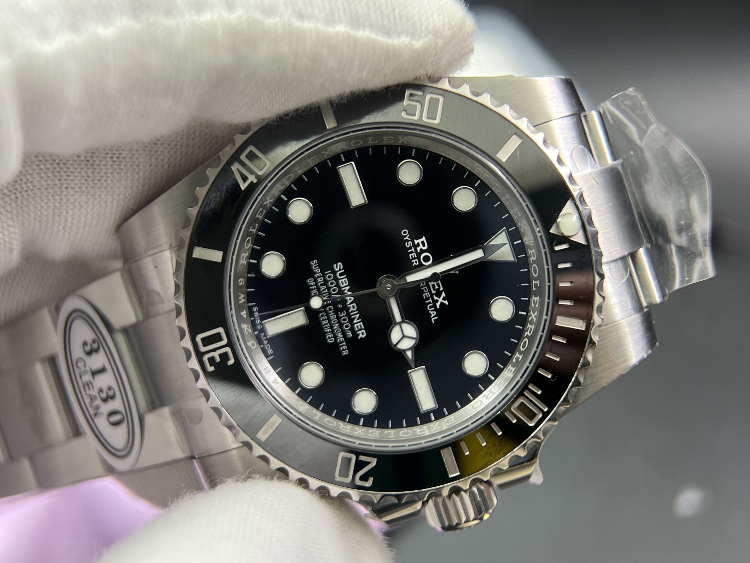 Submariner 114060 No Date Black Ceramic Clean Factory 904L 1:1 Best Edition on SS Bracelet VR3130 - Image 4