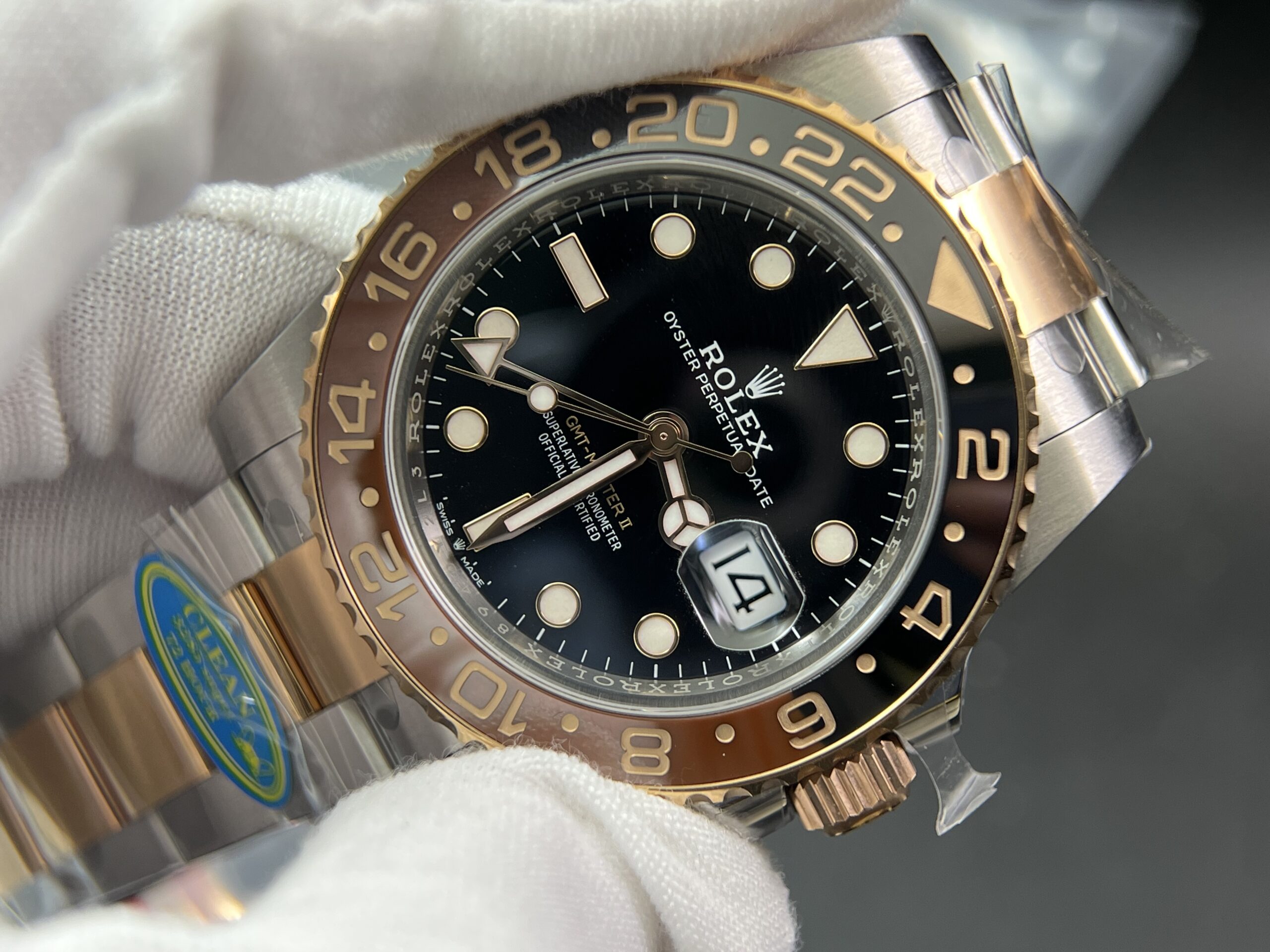 GMT-Master II 126711 CHNR Black/Brown Ceramic Clean Factory Best Edition on SS/RG Bracelet DD3285 V3 version - Image 4