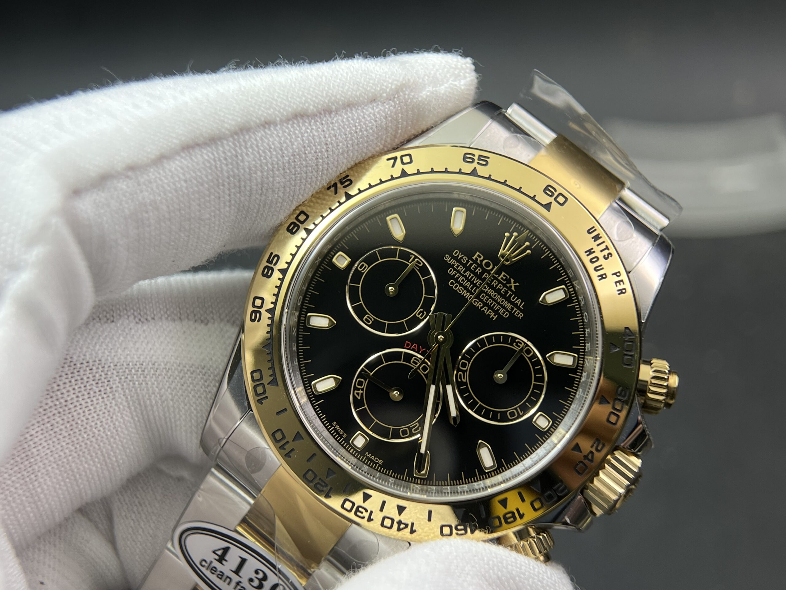 Daytona 116503 Clean 1:1 Best Edition Black Dial on YG/SS Bracelet SA4130 V3