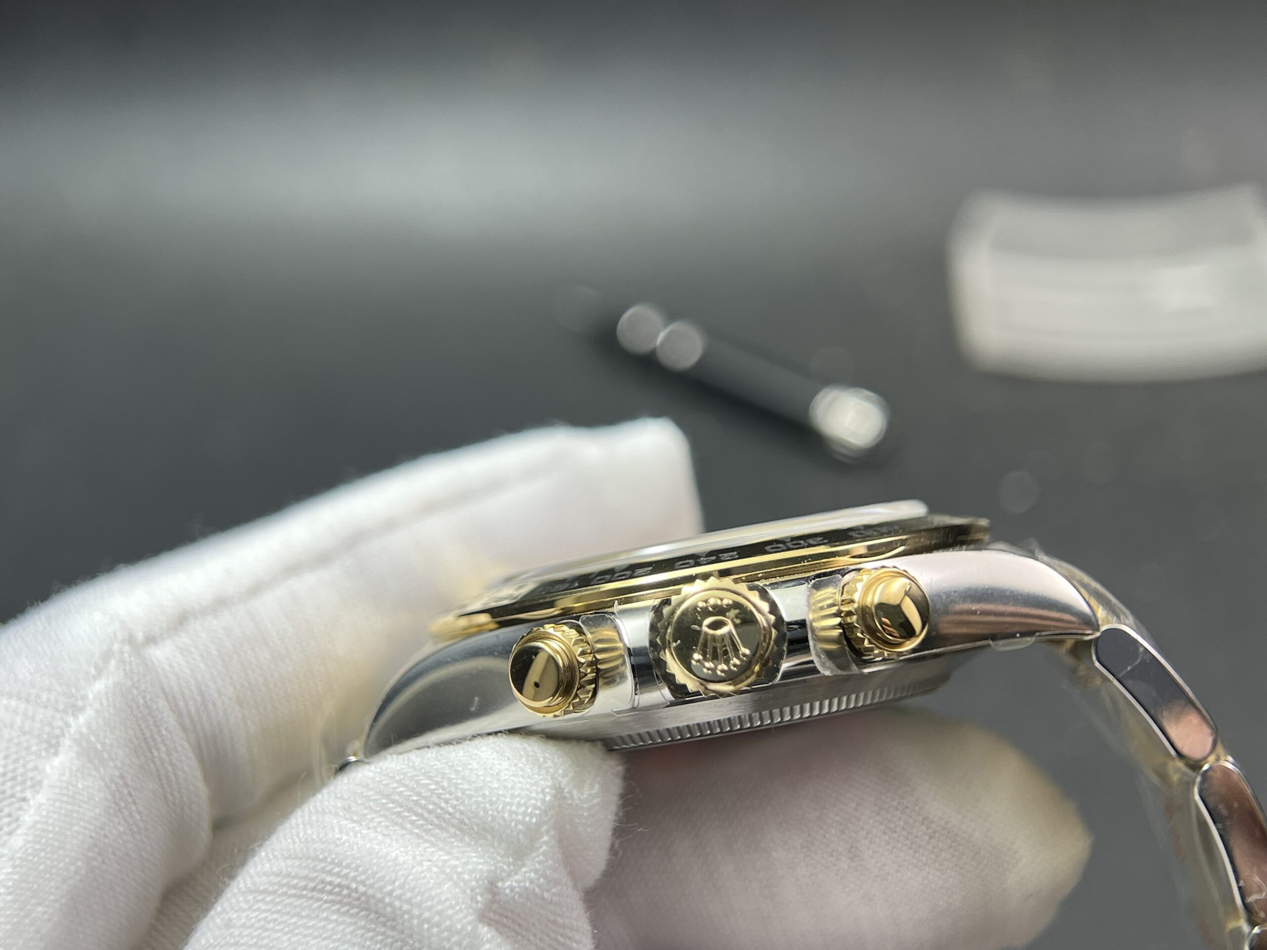 Daytona 116503 Clean 1:1 Best Edition Black Dial on YG/SS Bracelet SA4130 V3 - Image 12