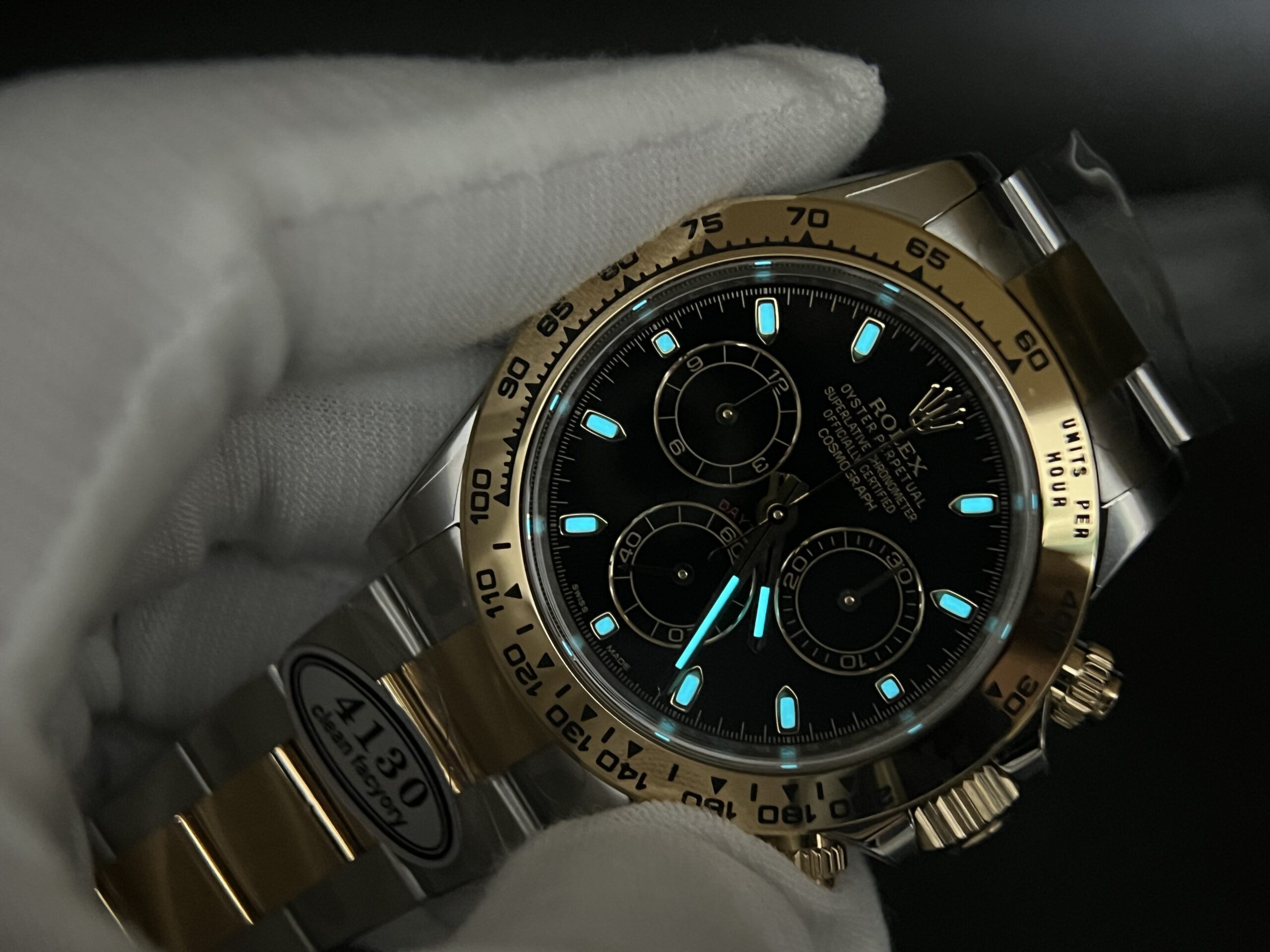 Daytona 116503 Clean 1:1 Best Edition Black Dial on YG/SS Bracelet SA4130 V3 - Image 11