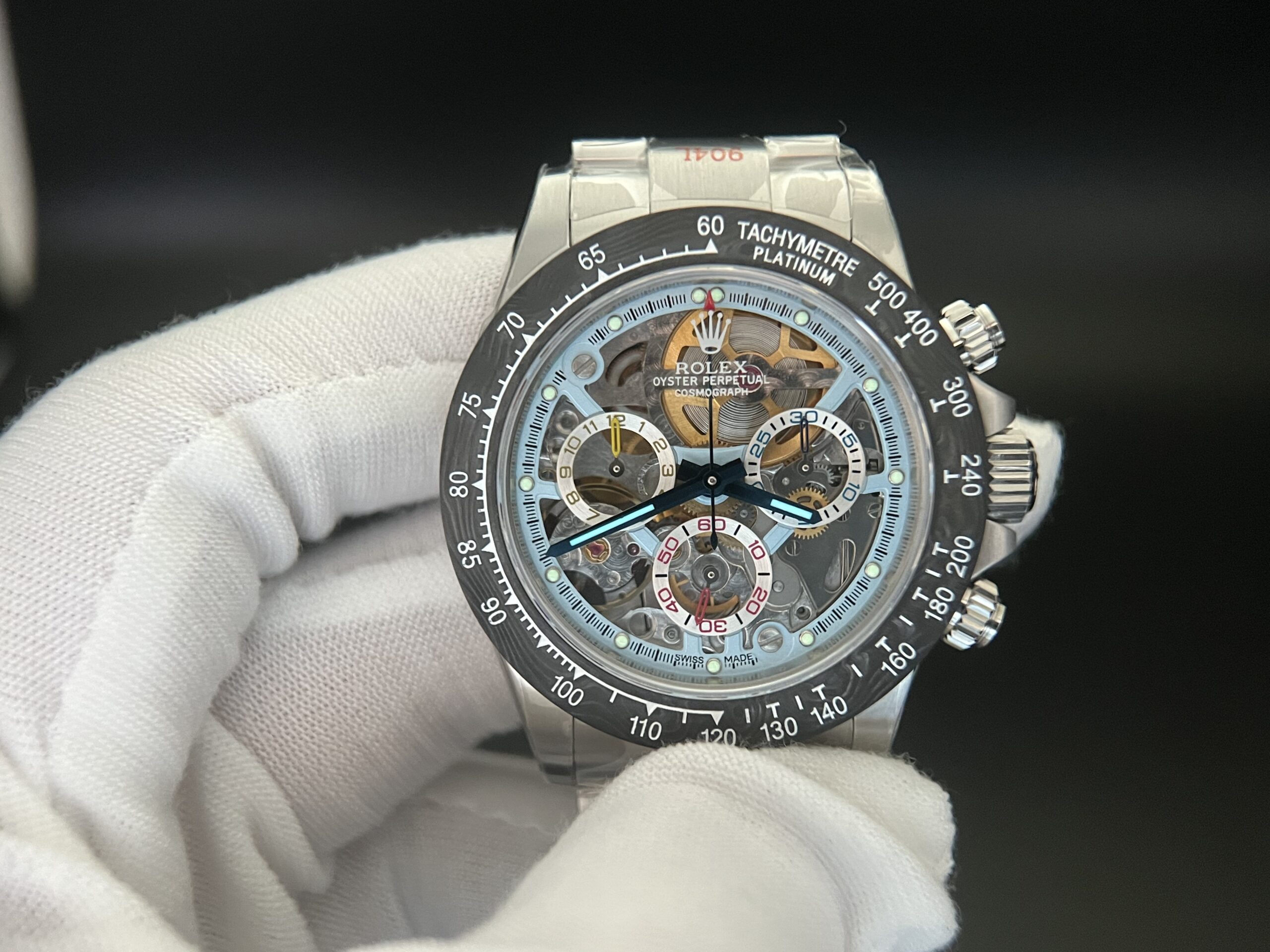 Daytona Montoya 40MM SS/SS Skeleton Dial Sonic SA4130 - Image 8