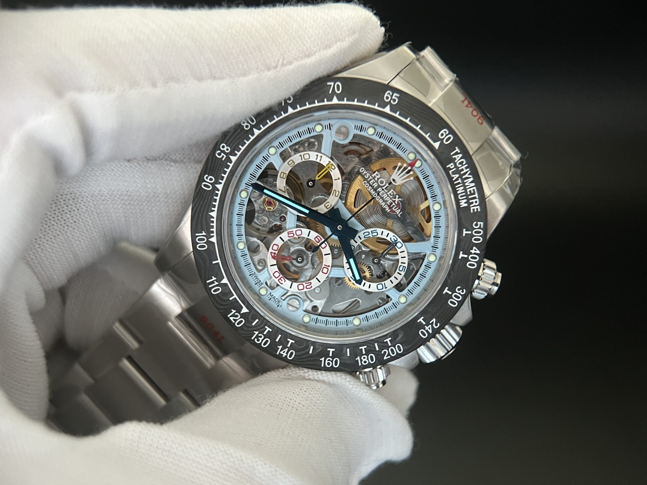 Daytona Montoya 40MM SS/SS Skeleton Dial Sonic SA4130 - Image 9