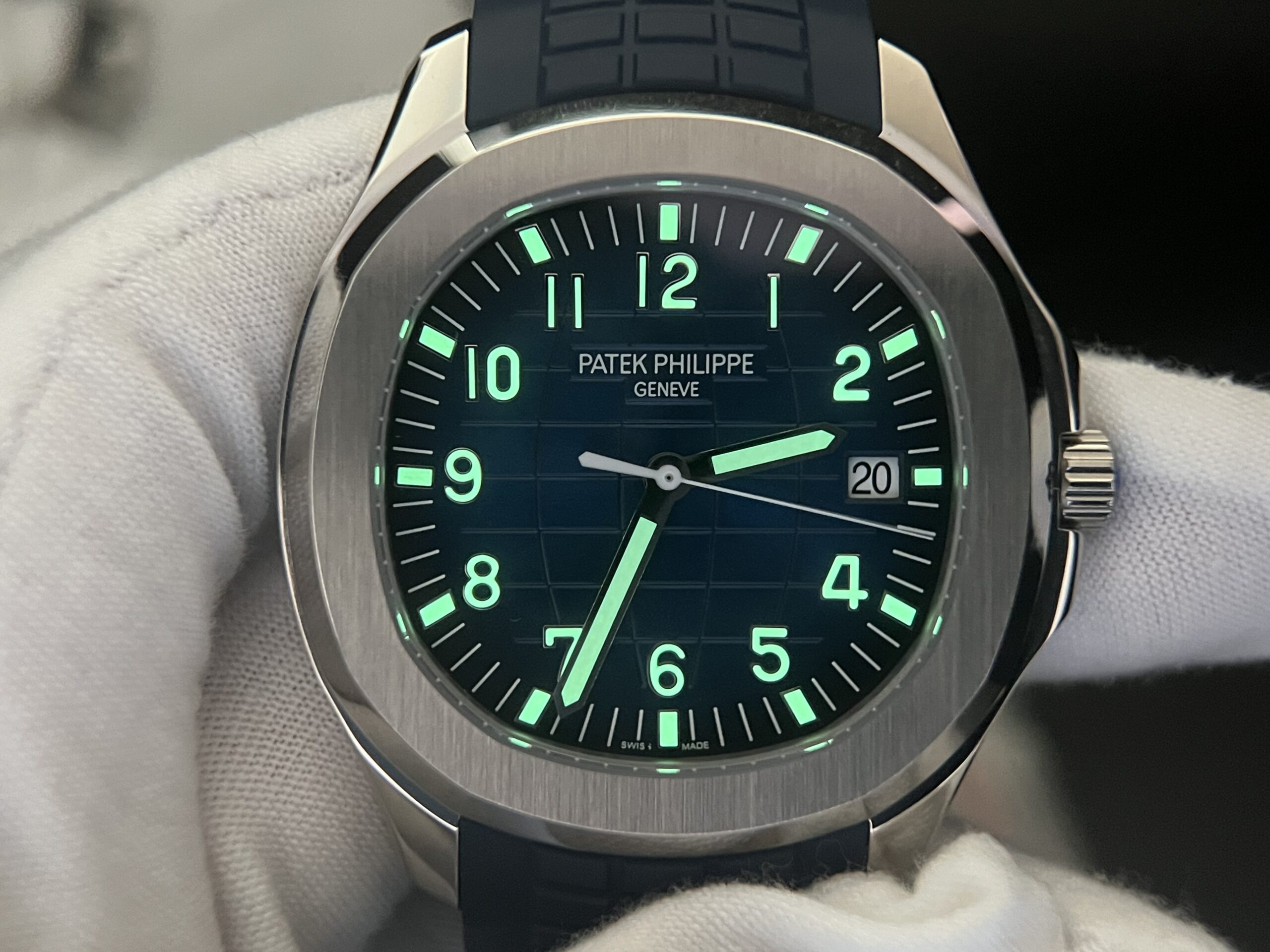 Aquanaut 5168 SS 3KF 1:1 Best Edition Blue Dial on Blue Rubber Strap A330 Super Clone V3 - Image 7