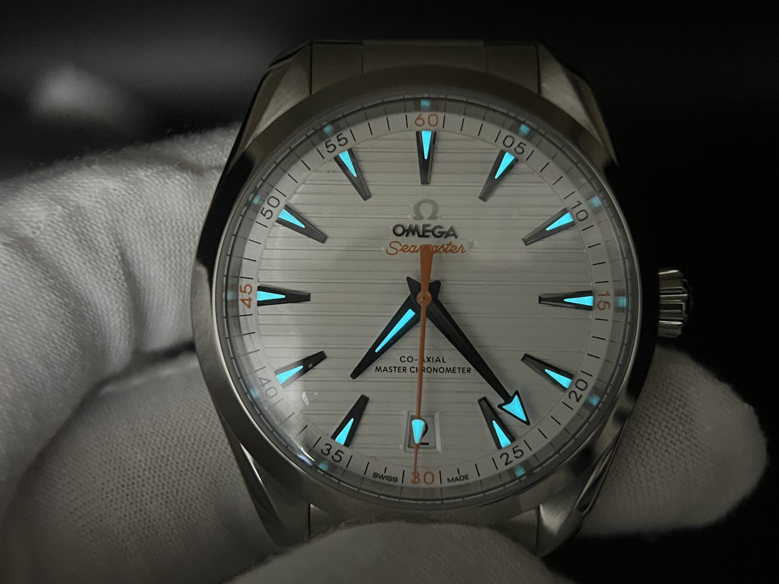 Aqua Terra 150M Master Chronometers VSF 1:1 Best Edition White Dial Orange Hand on SS Bracelet A8900 Super Clone - Image 8