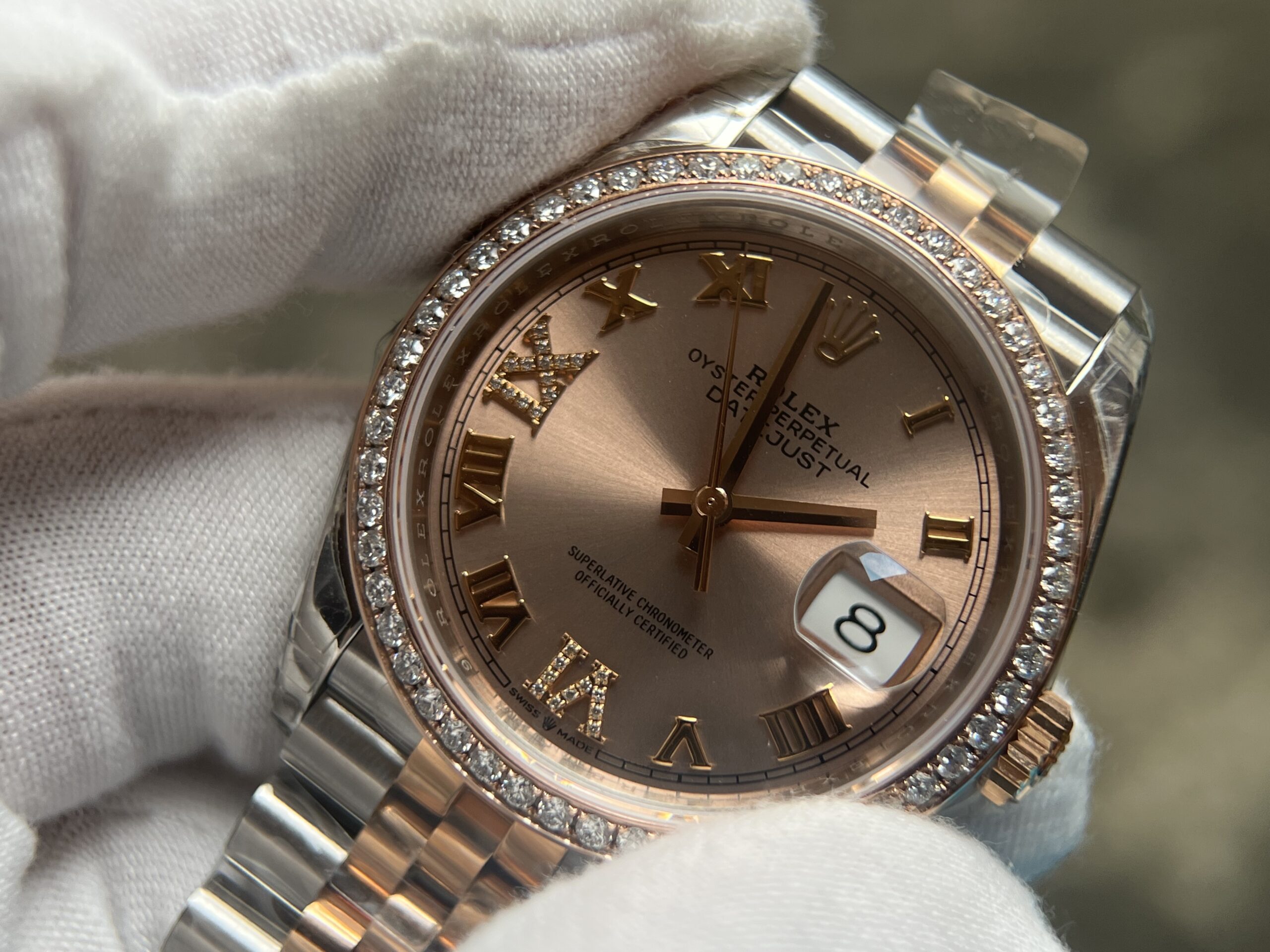 Rolex Datejust 36mm - RG/SS with Diamond (VVS) - Image 14