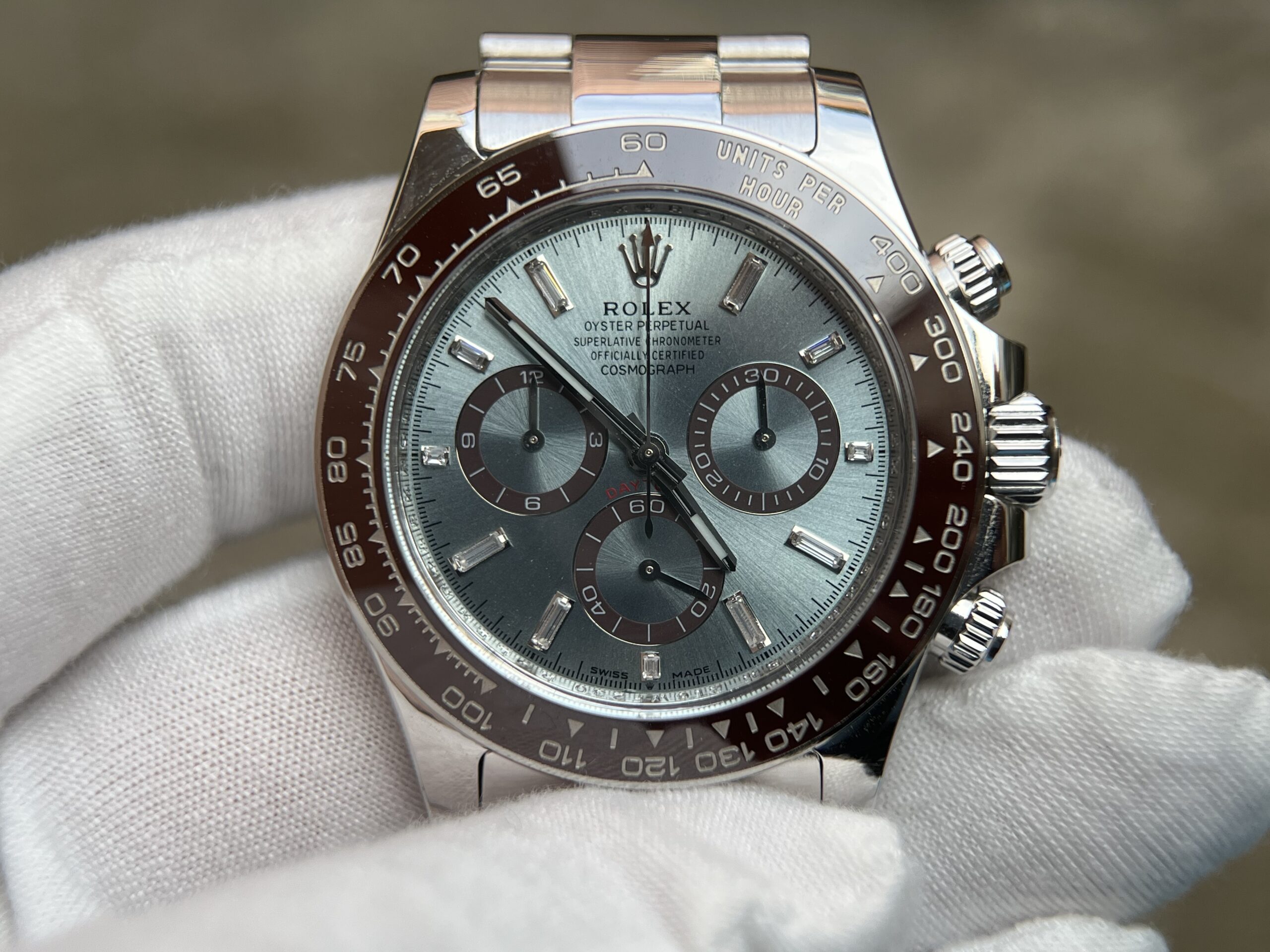 2023 Daytona 126506 Ice Blue Crystal Dial Tungsten shell Case Wrap real platinum 227 grams - Image 10