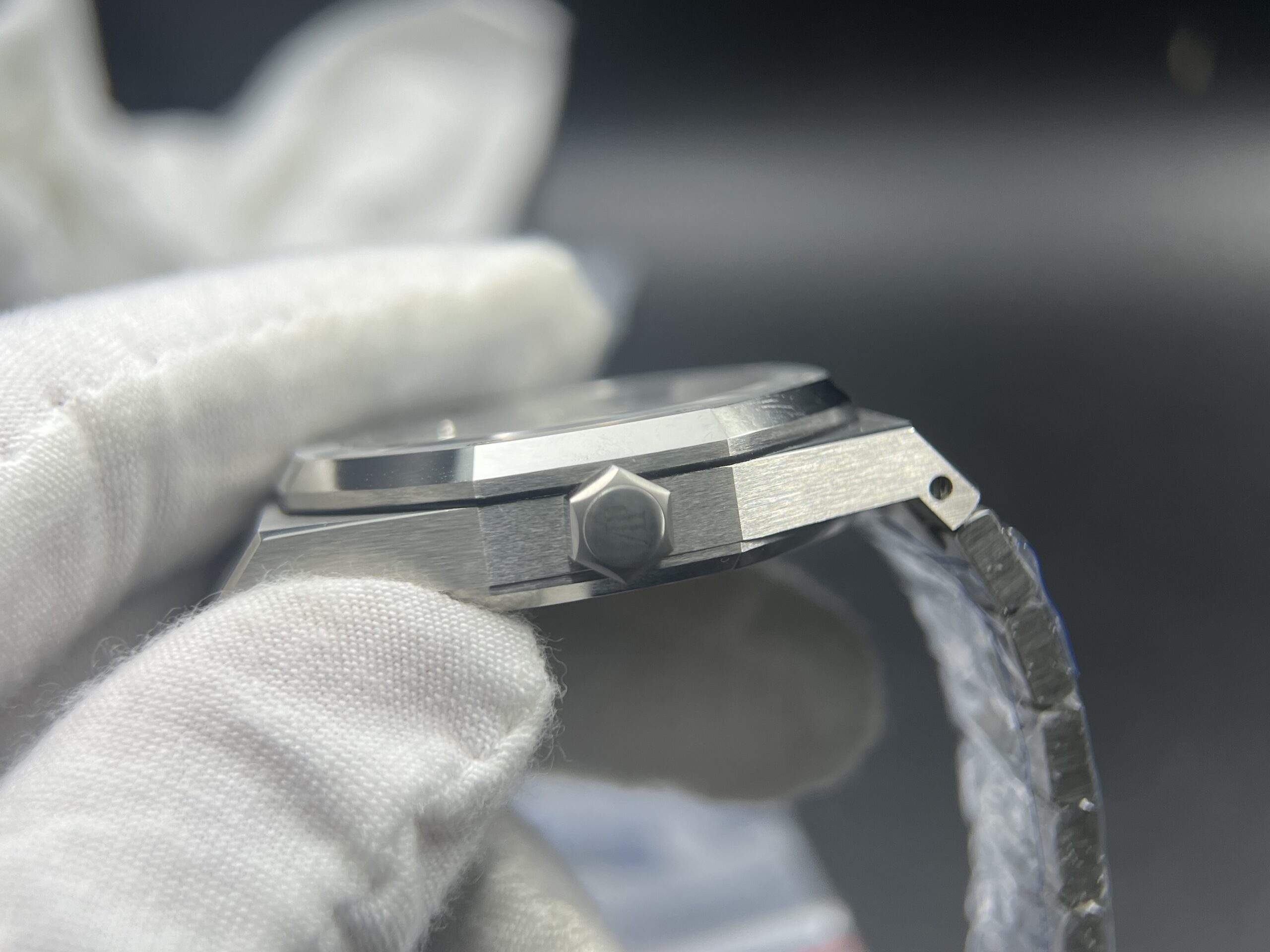 Royal Oak 37mm 15450 SS APSF 1:1 Best Edition Blue Textured Dial on SS Bracelet A3120 - Image 13