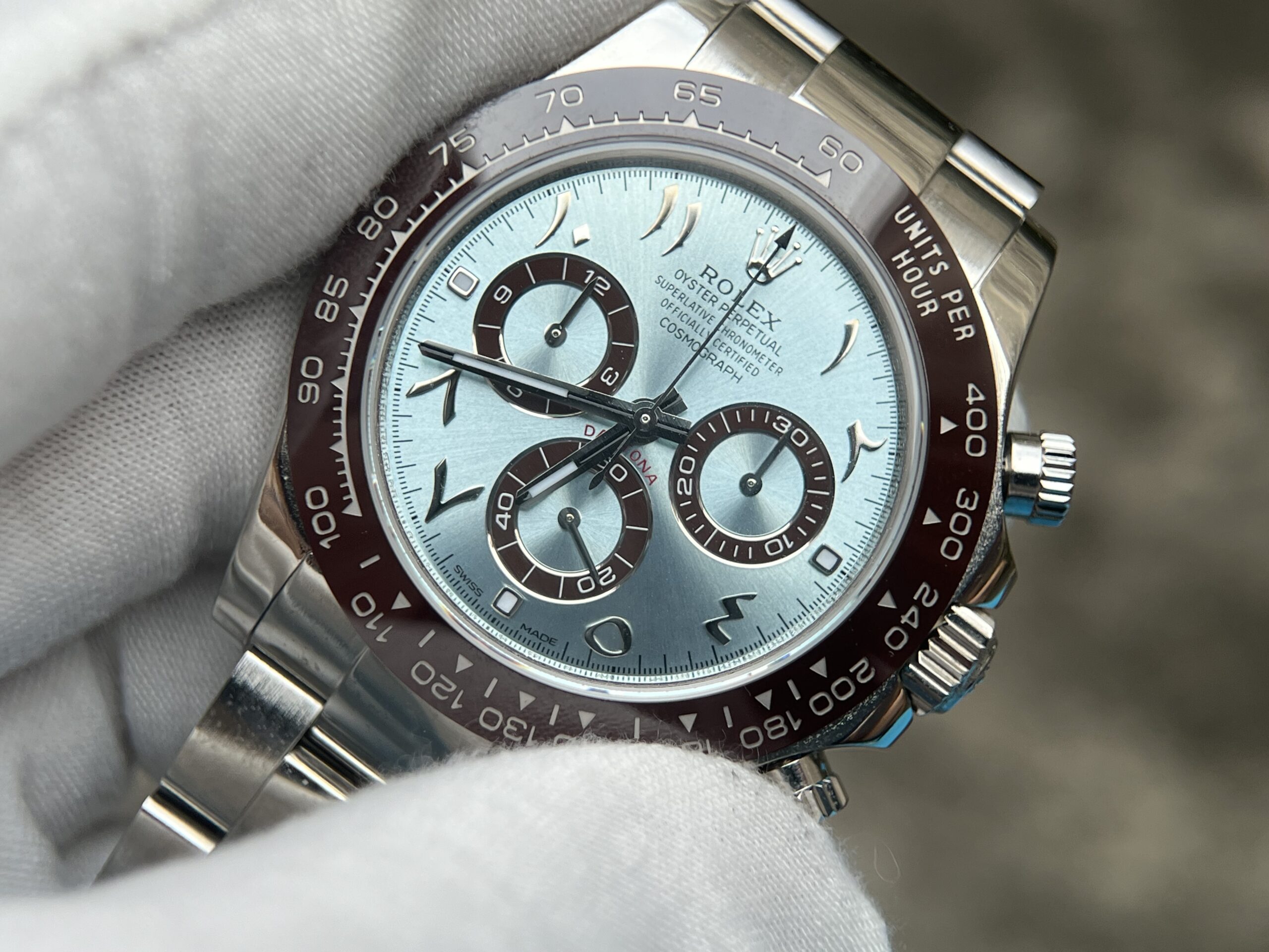 Daytona 116506 Arabic Dial Tungsten shell Case Wrap real platinum 220 grams