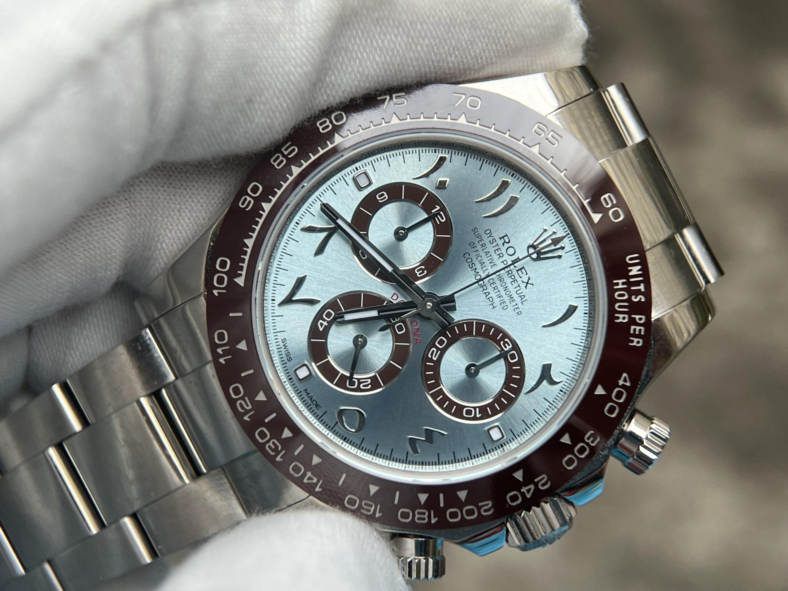 Daytona 116506 Arabic Dial Tungsten shell Case Wrap real platinum 220 grams - Image 6