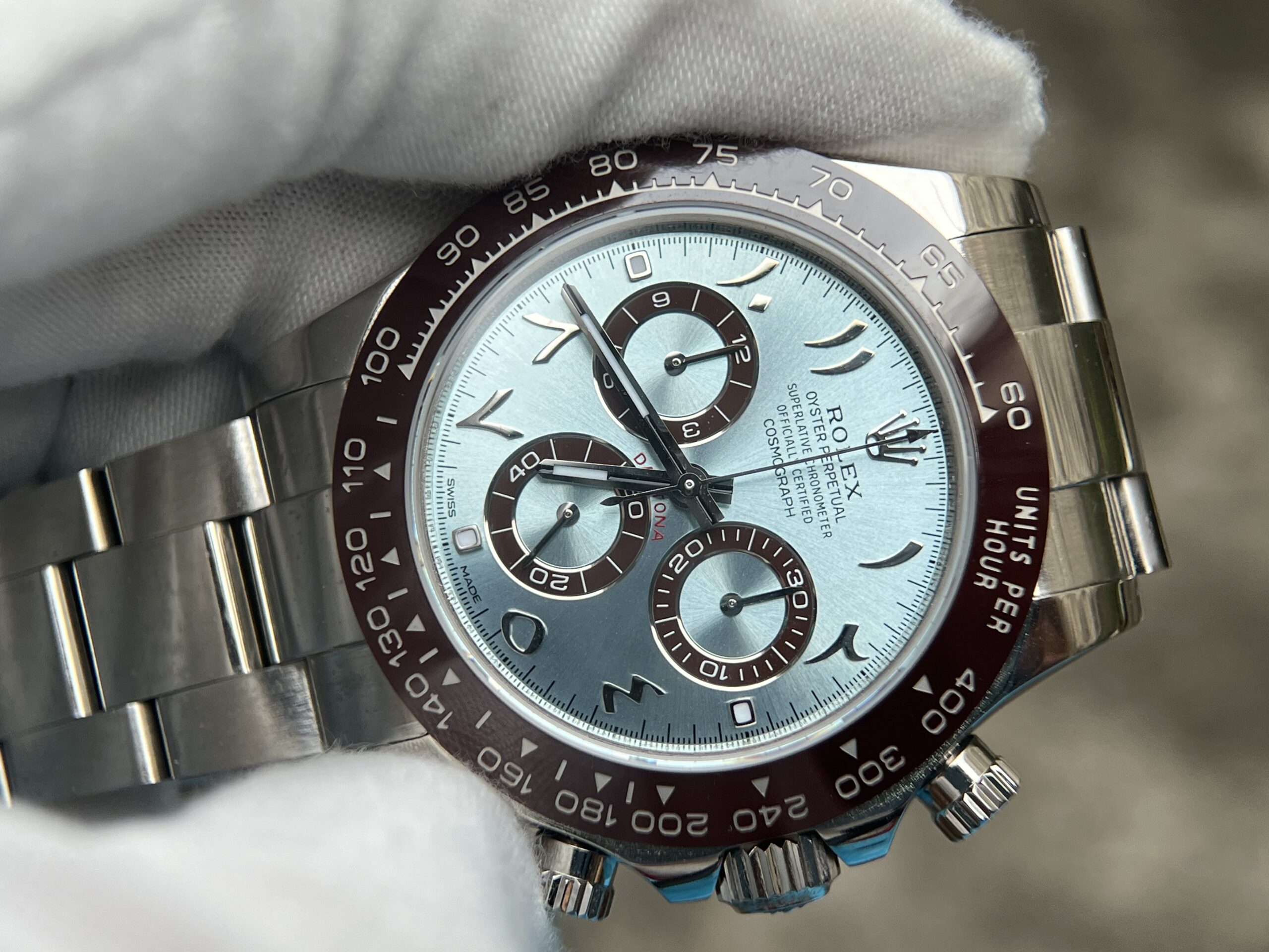 Daytona 116506 Arabic Dial Tungsten shell Case Wrap real platinum 220 grams - Image 7