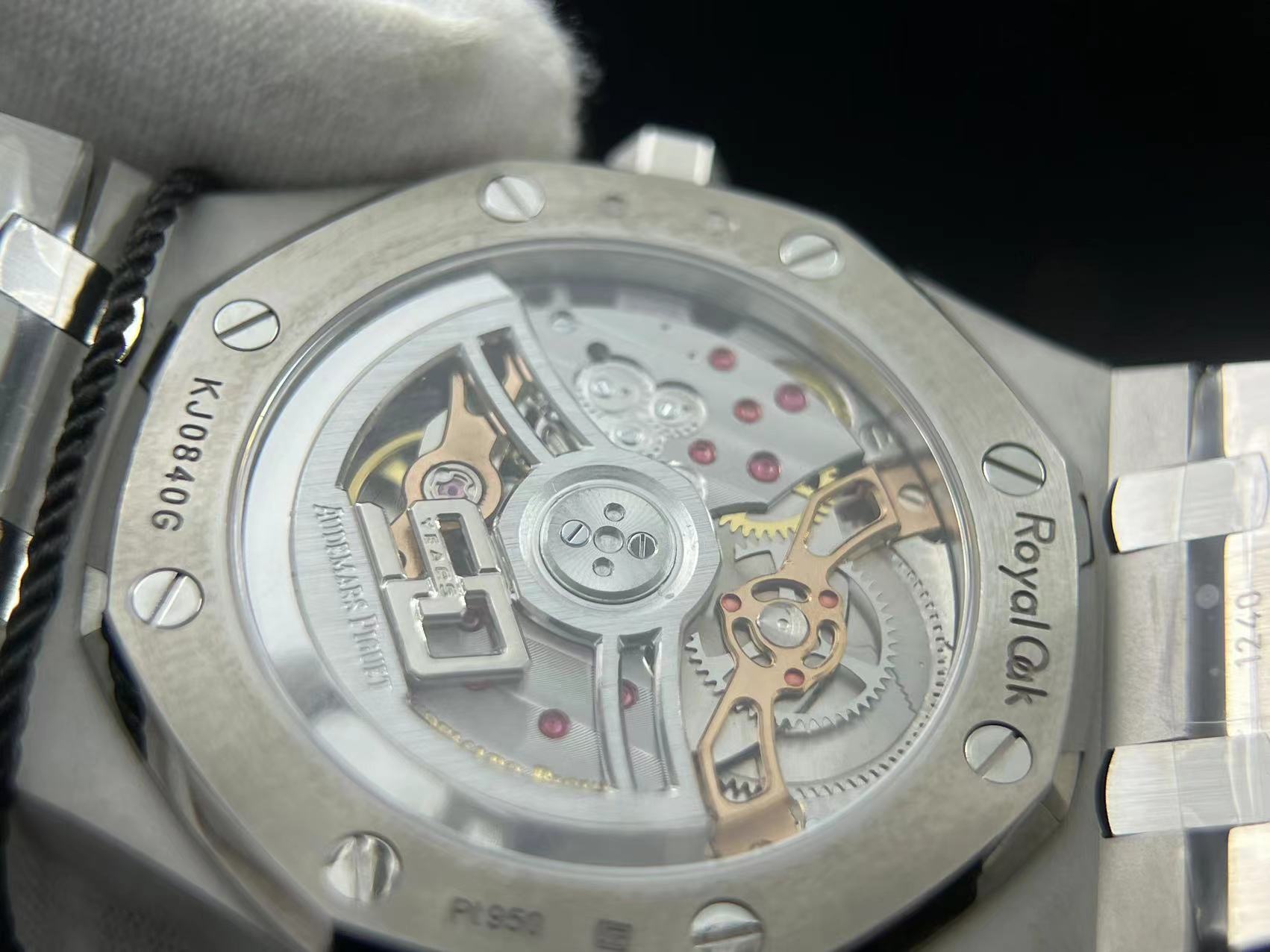 Royal Oak 39mm 16202 "50th Anniversary" SS ZF 1:1 Best Edition Green Textured Dial on SS Bracelet A7121 - Image 13