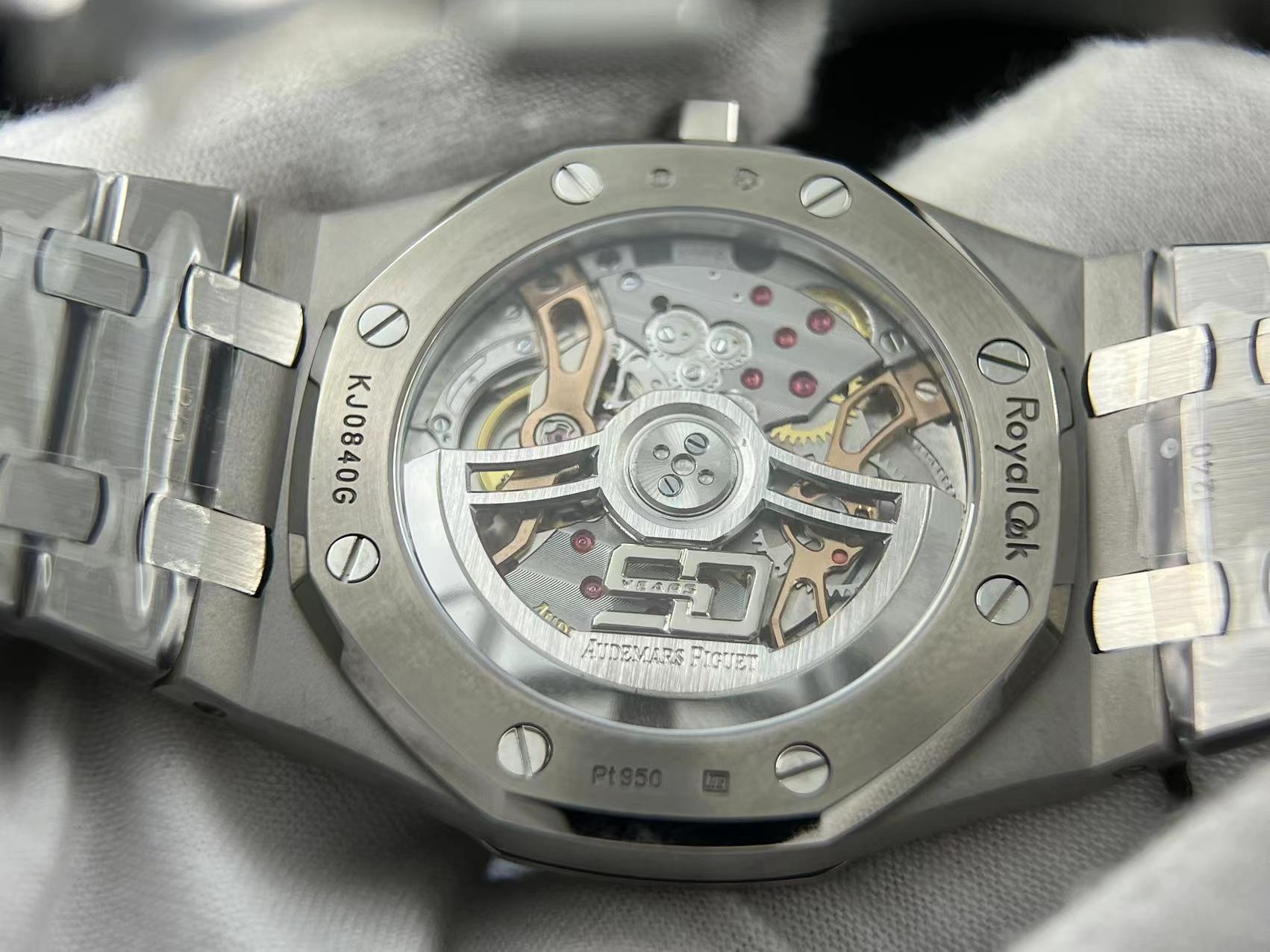 Royal Oak 39mm 16202 "50th Anniversary" SS ZF 1:1 Best Edition Green Textured Dial on SS Bracelet A7121 - Image 14