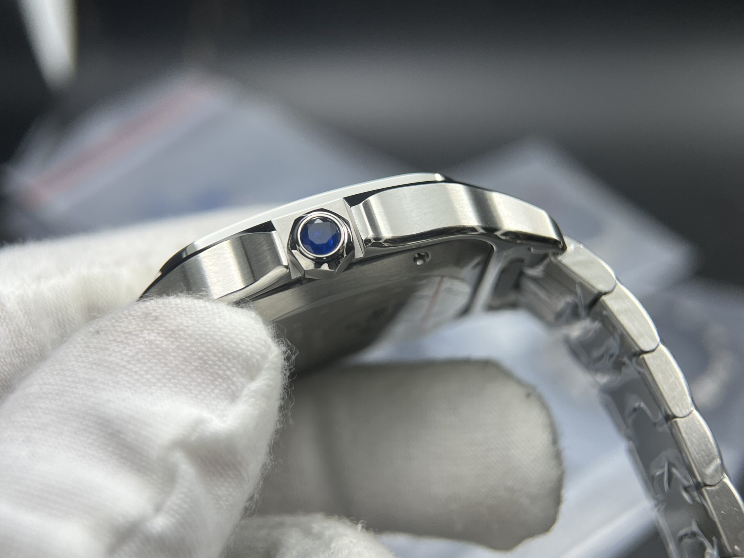 Santos de Cartier XL 40mm SS BVF 1:1 Best Edition White Dial on SS Bracelet MIYOTA 9015 - Image 13