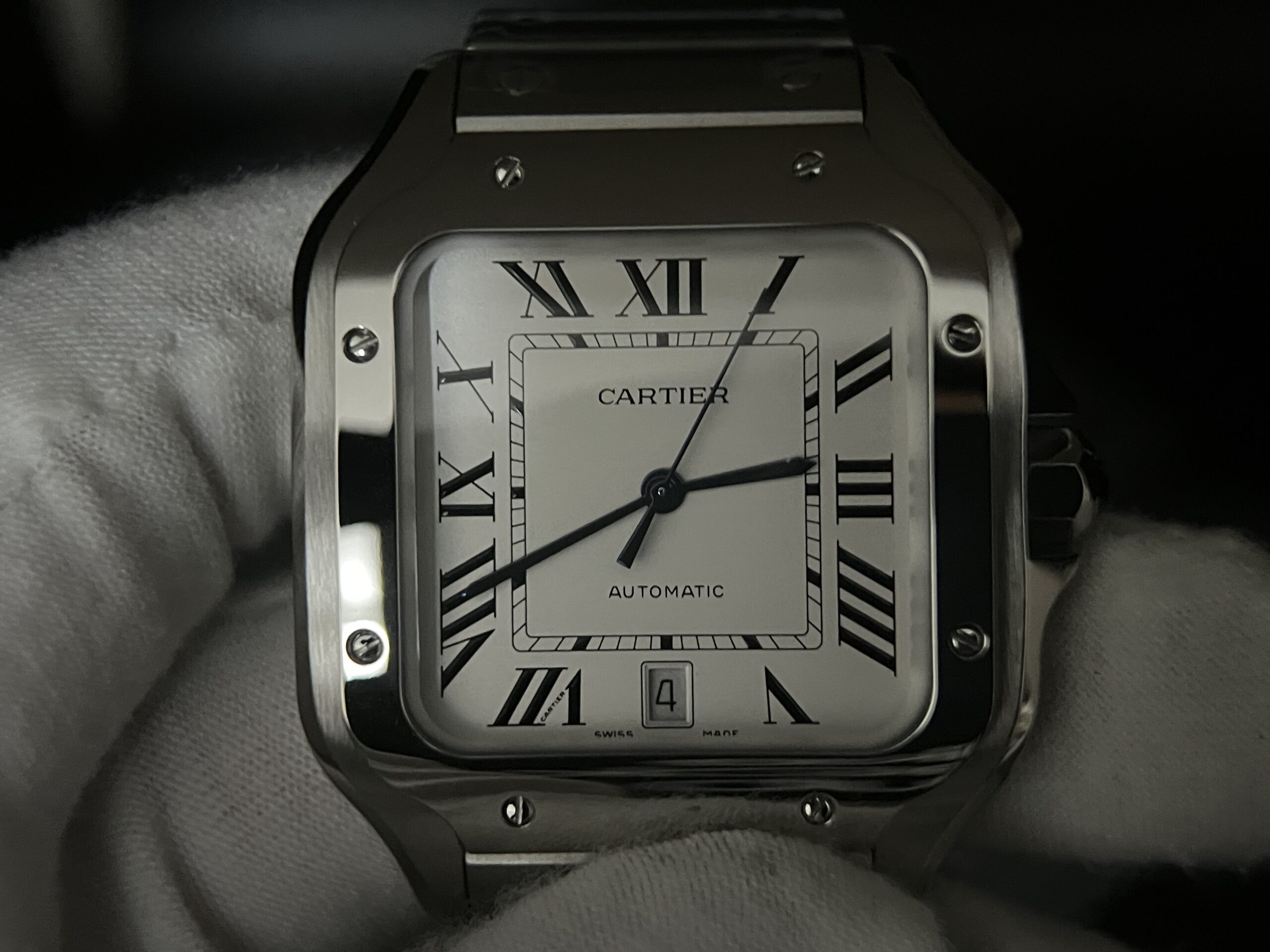Santos de Cartier XL 40mm SS BVF 1:1 Best Edition White Dial on SS Bracelet MIYOTA 9015 - Image 10