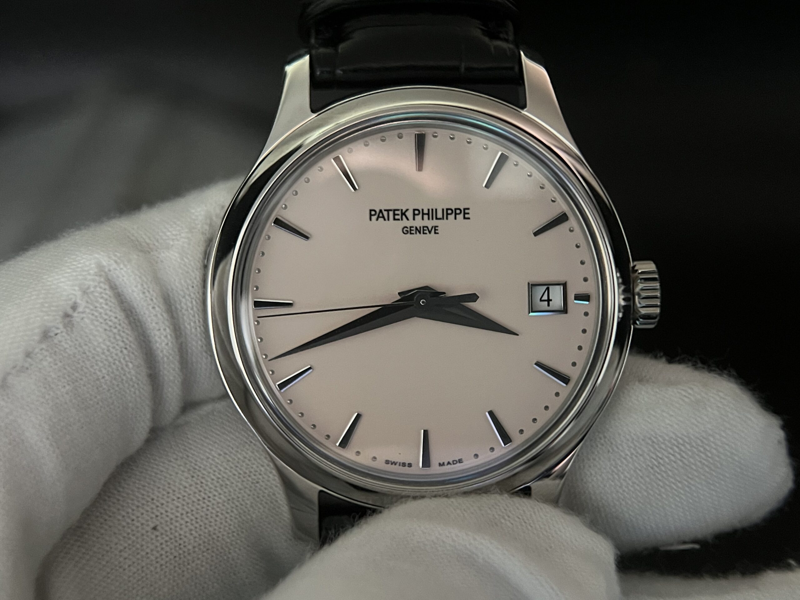 Calatrava 5227 SS 3KF 1:1 Best Edition White Dial on Brown Leather Strap A324 Super Clone V2 - Image 12