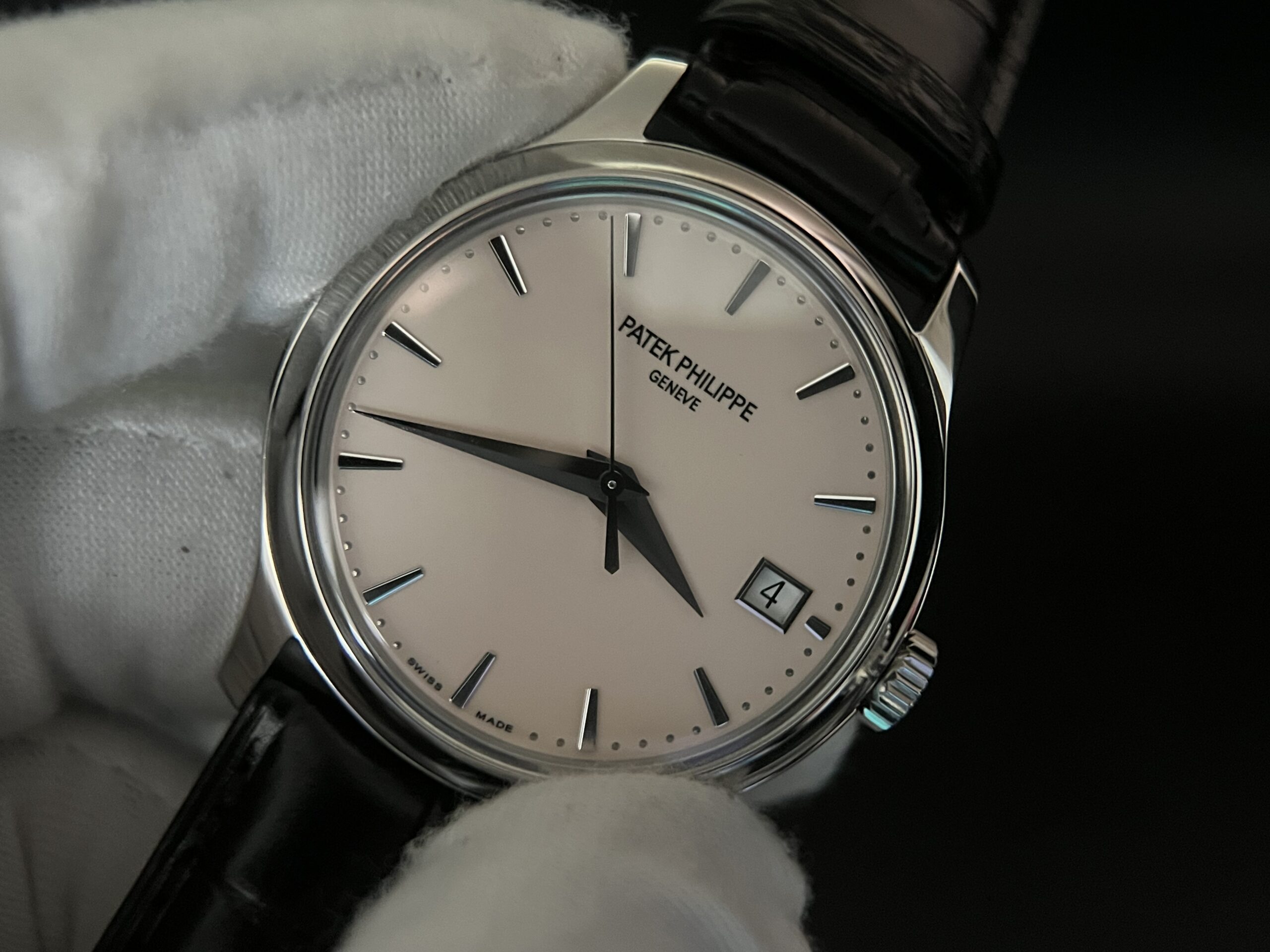 Calatrava 5227 SS 3KF 1:1 Best Edition White Dial on Brown Leather Strap A324 Super Clone V2 - Image 13