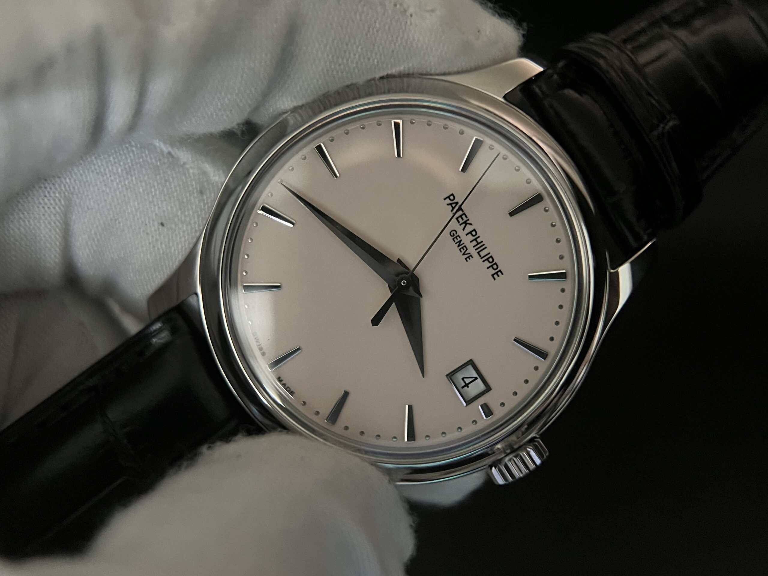 Calatrava 5227 SS 3KF 1:1 Best Edition White Dial on Brown Leather Strap A324 Super Clone V2 - Image 14